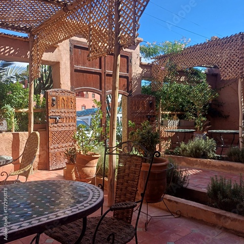 outdoor cafe in the village