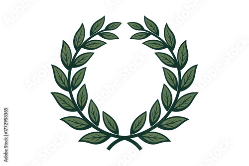 Classic laurel wreath symbolizing victory, achievement, and honor