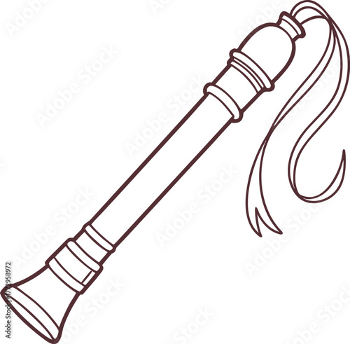 vintage wooden flute