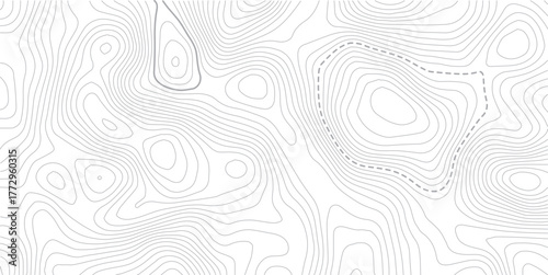  Abstract topo contour map on white background, Topographic map Topographic contour lines map seamless pattern..Modern design with White background with topographic wavy pattern design