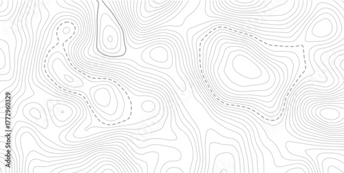  Abstract topo contour map on white background, Topographic map Topographic contour lines map seamless pattern..Modern design with White background with topographic wavy pattern design