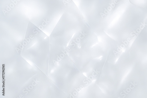 Elegant abstract background with a subtle holographic glow, featuring clean white lines and soft reflective light patterns for a modern design