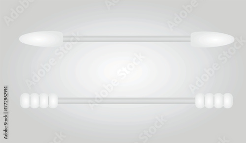 White cotton swabs. vector illustration	