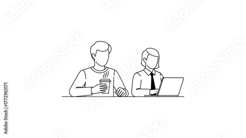 Business people working together