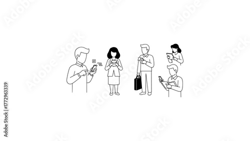 People using smartphone