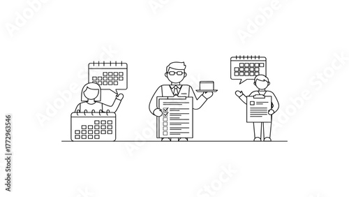 People planning events and managing schedules