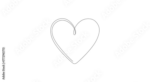 A simple line drawing of a heart shape on a white background.