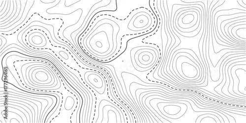 Seamless Light topographic topo contour map background, vector illustratio.Modern design with White background with topographic wavy pattern design.paper texture Imitation of a geographical map shades