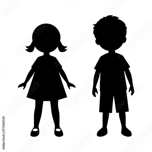 girl and boy silhouettes