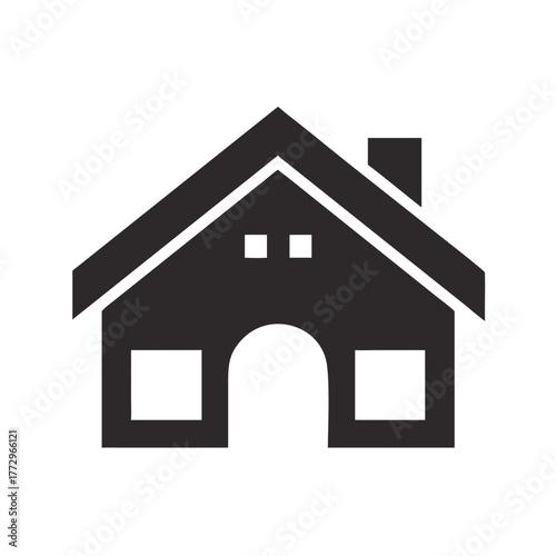 Simple house icon vector graphic scalable illustration for real estate and property design