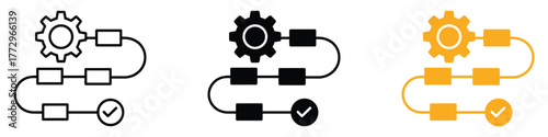 Workflow process icon vector. efficiency and seamless operations symbol. vector illustration.