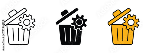 Waste Management icon vector. delete configuration symbol. vector illustration.