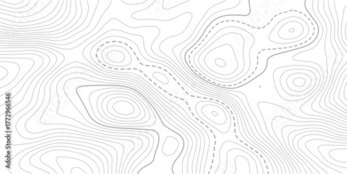 Seamless Light topographic topo contour map background, vector illustratio.Modern design with White background with topographic wavy pattern design.paper texture Imitation of a geographical map shades