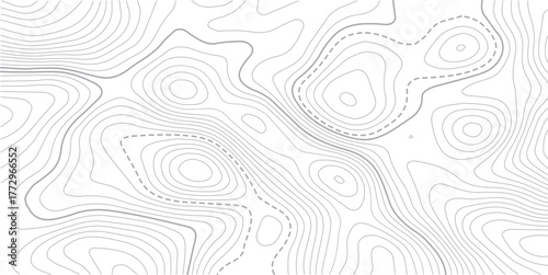 Seamless Light topographic topo contour map background, vector illustratio.Modern design with White background with topographic wavy pattern design.paper texture Imitation of a geographical map shades