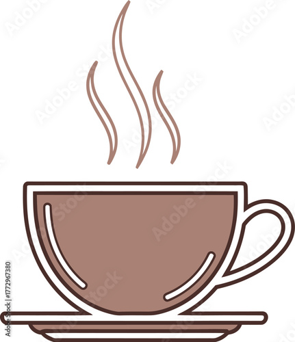 A steaming cup of coffee, inviting a moment of relaxation, warmth, and enjoyment with a comforting beverage