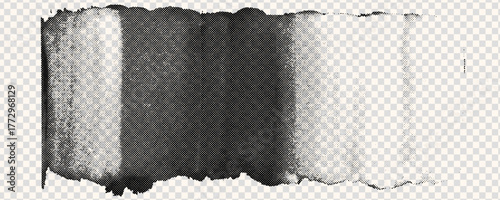 Long horizontal halftone texture. Noisy gradient texture overlay. Grunge background.