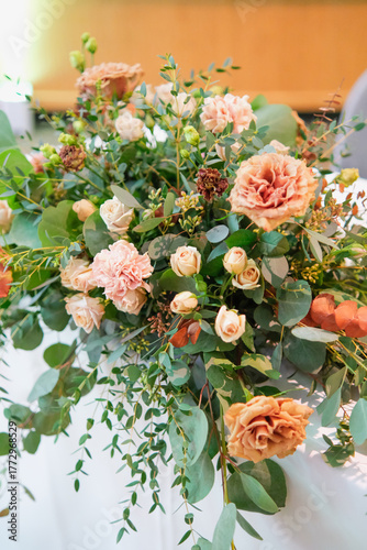 Rings, earrings, bouquet, bridal shoe