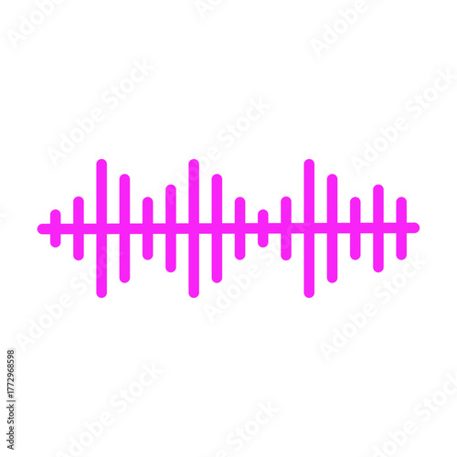 Audio wave visualization representing sound frequency and amplitude, a digital sound graph