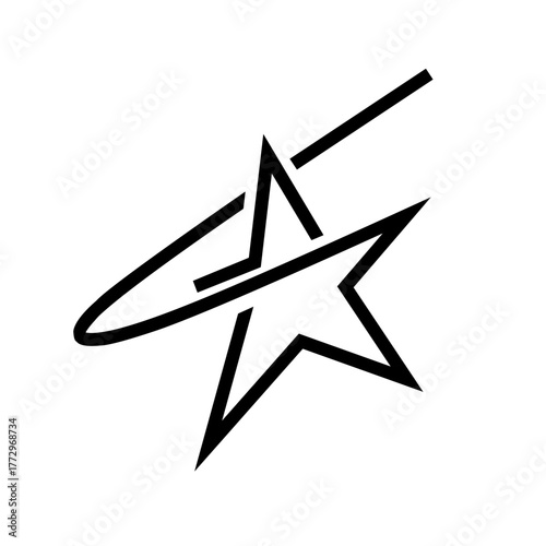 star line logo. minimalist star logo on white background