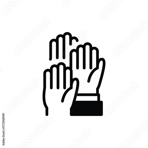 hands up solid icon vector design good for web or mobile app