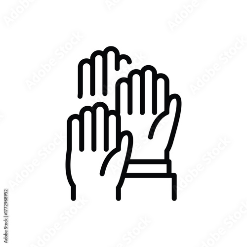 hands up outline icon vector design good for web or mobile app