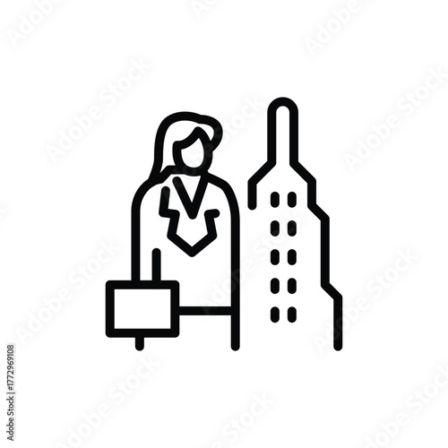 corporate outline icon vector design good for web or mobile app