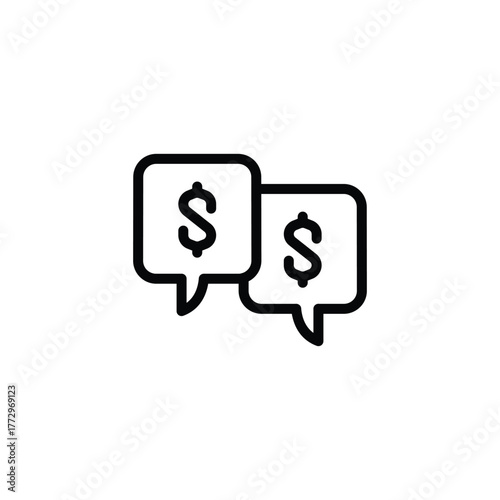 Financial advice or consulting outline icon vector design good for web or mobile app