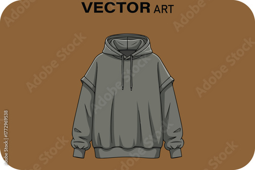 Stylish oversized green hoodie with drawstrings and pockets