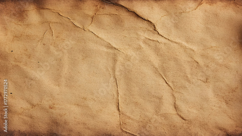 Vector crumpled brown paper background. Colorful green crumpled paper texture. Rough grunge old blank. Colored background. Vector illustration