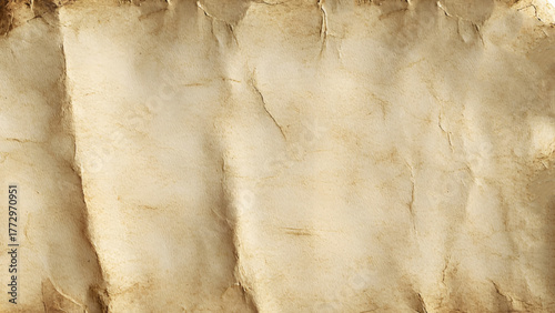 Textured obsolete crumpled packaging brown paper background