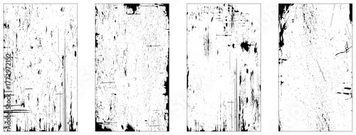 set dirty wall texture background on white  background