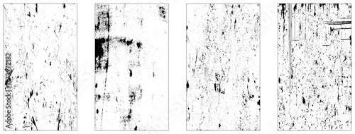 Set of Black and white grunge. Distress overlay texture. Surface dust and rough dirty wall background concept.. set dirty wall texture background on white  background