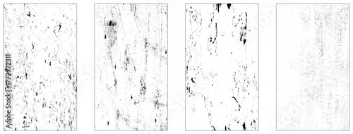 Black grunge dust splash texture collection.