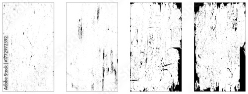 Black grunge dust splash texture collection.