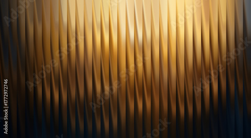 Abstract vertical gold textured lines creating a sense of depth and elegance. The image features a play of light and shadow