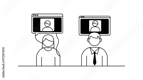 People in video conference