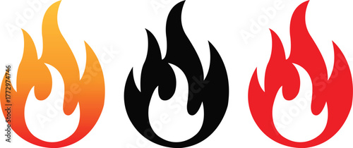 fire icon vector