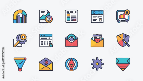 Marketing and Brand Strategy Vector Icons