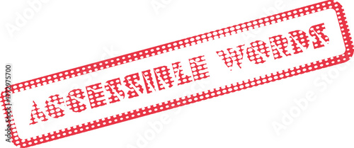 Red stamp impression with the important phrase Accessible Words symbolizing clear and inclusive communication
