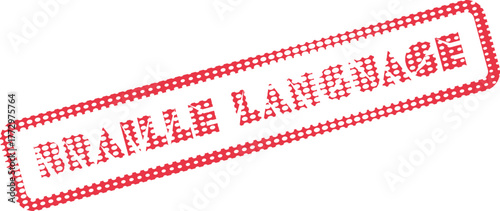 Braille Language stamp symbolizing communication and understanding for visually impaired individuals
