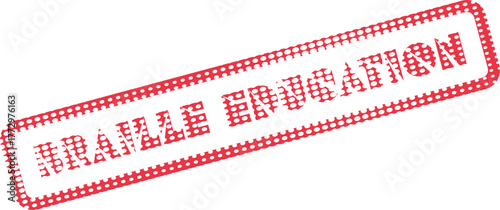 Braille Education learning stamp emphasizing the vital role of literacy for visually impaired students