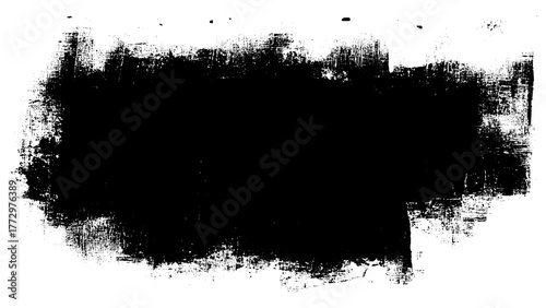 Black color graphic patches brush strokes design effect element for background. 