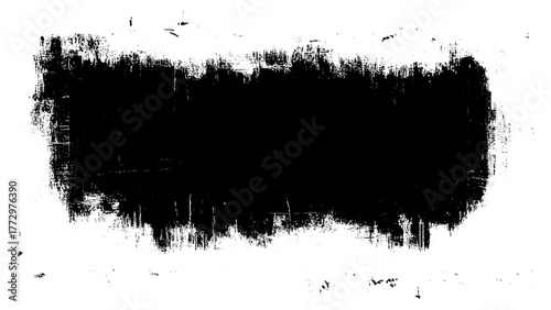Black color graphic patches brush strokes design effect element for background. 
