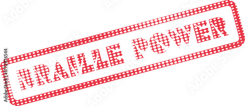 Empowering red Braille Power stamp symbolizing strength, independence, and capability for the blind community worldwide