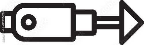 Industrial Pneumatic Cylinder Actuator Icon