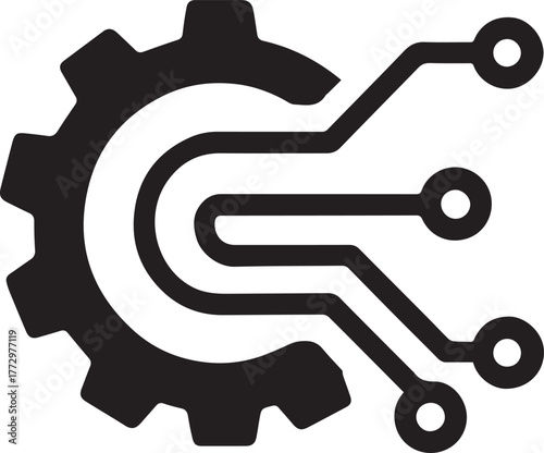 Free Download Gear Circuit Tech Integration Icon for Automation and Engineering - GFXLoad