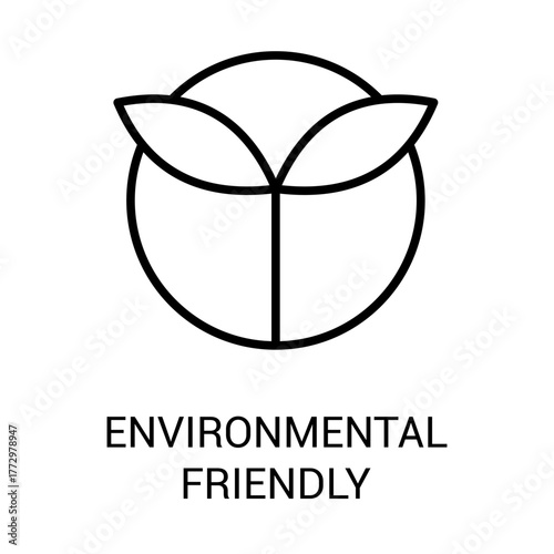Eco Friendly Green Product Symbol Editable Stroke