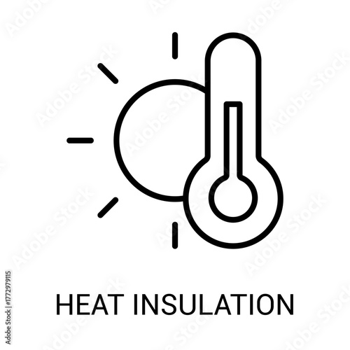 Thermal Protection Temperature Control Symbol Editable Stroke