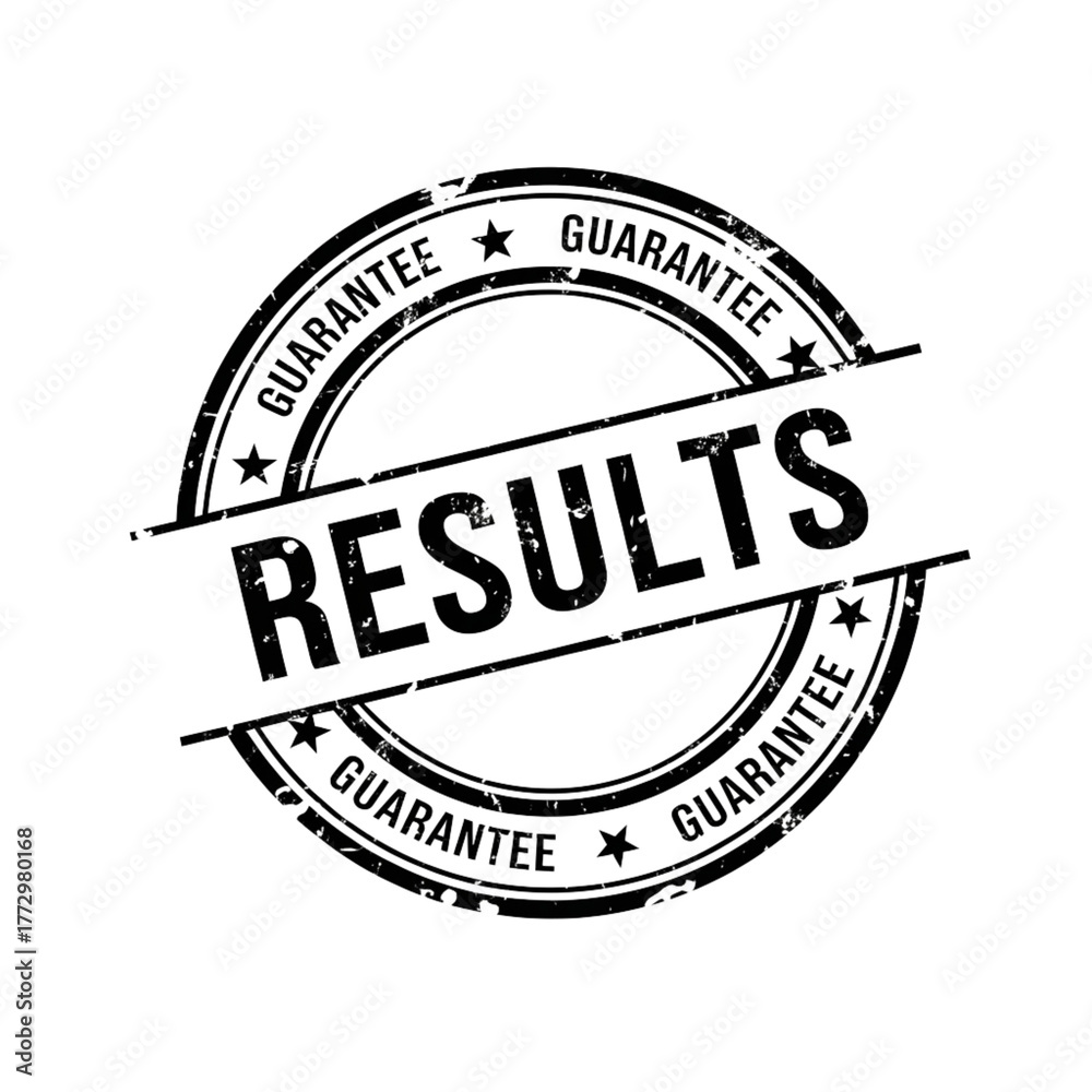 Fototapeta premium Results Guarantee Vector Stamp Stock Vector