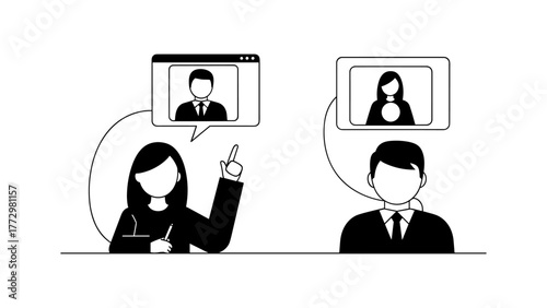 Business people having an online video conference